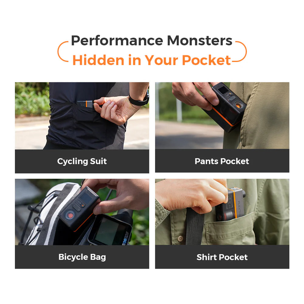 Flextail Tiny Tire Pump 200 – kompaktowa pompka rowerowa 2w1 z funkcją oświetlenia