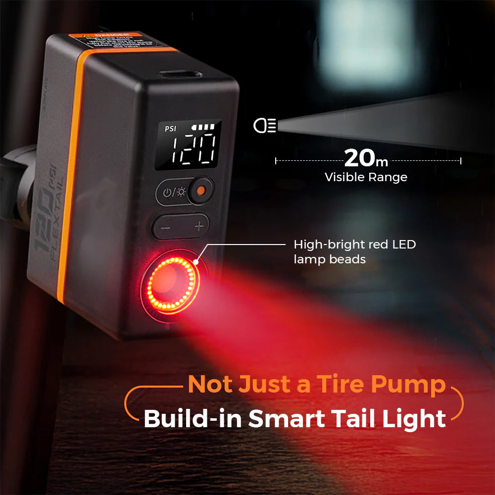 Flextail Tiny Tire Pump 200 – kompaktowa pompka rowerowa 2w1 z funkcją oświetlenia