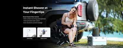 Flextail TINY SHOWER TS2500 – przenośny prysznic kempingowy z akumulatorem