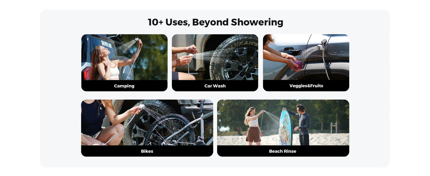 Flextail TINY SHOWER TS2500 – przenośny prysznic kempingowy z akumulatorem