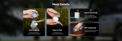 Flextail TINY SHOWER TS2500 – przenośny prysznic kempingowy z akumulatorem