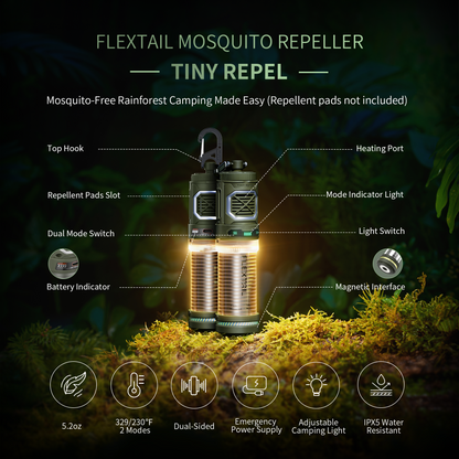 Flextail Repeller - 3 w 1 Outdoor Insect Apellent z funkcją powerbank